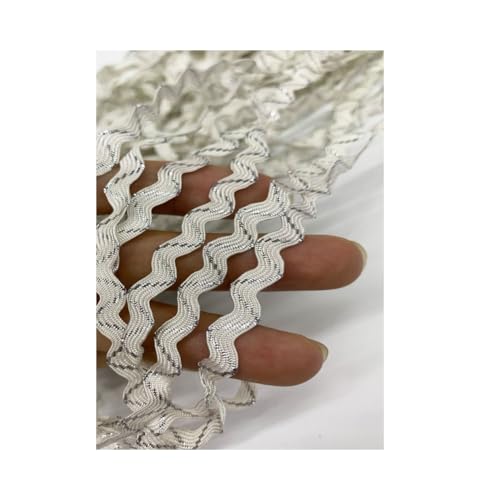 Rockreyoa 5mm*25n/Roll Rick Rack Trim Ribbon Zick-Zack Flechten Trim Band Wellenförmiges Band Zum Machen Nähen Geschenkverpackung nach Hause Geburtstag 4#Silberweiß 5mm*25m/Bündel Rockreyoa 5mm*25n/Roll Rick Rack Trim Ribbon Zick-Zack Flechten Trim Band Wellenförmiges Band Zum Machen Nähen Geschenkverpackung nach Hause Geburtstag 4#Silberweiß 5mm*25m/Bündel von Rockreyoa