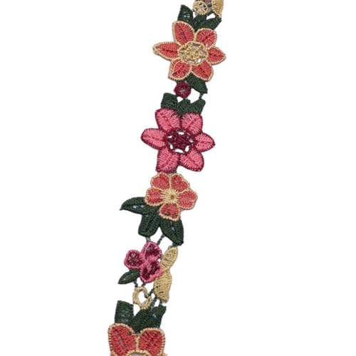 Rockreyoa Blumen Spitzenband Rose Spitzenborte Stickerei Spitzenbordüre Vintage Geschenkband Gestickte Dekoband Spitze Trim für DIY Nähen Basteln Hochzeit Party Kleidung Verzierungen 3.5cm 5 Yard von Rockreyoa