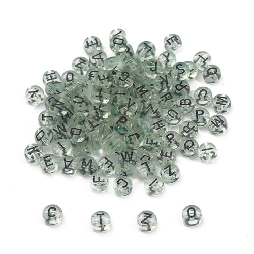 Rockreyoa Bunte Buchstabenperlen Zahlenperlen 200 Stück 4 x 7 MM Acryl Spacer Perlen Buchstaben Perlen zum Auffädeln Bastelperlen für Armbänder, Halsketten, Schmuckherstellung,Gemischt 14# von Rockreyoa