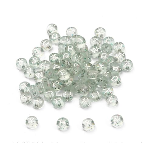 Rockreyoa Bunte Buchstabenperlen Zahlenperlen 200 Stück 4 x 7 MM Acryl Spacer Perlen Buchstaben Perlen zum Auffädeln Bastelperlen für Armbänder, Halsketten, Schmuckherstellung,Gemischt 16# von Rockreyoa
