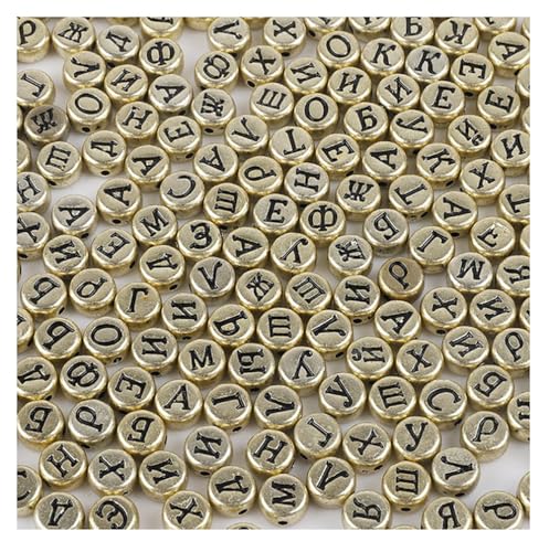 Rockreyoa Bunte Buchstabenperlen Zahlenperlen 200 Stück 4 x 7 MM Acryl Spacer Perlen Buchstaben Perlen zum Auffädeln Bastelperlen für Armbänder, Halsketten, Schmuckherstellung,Gemischt 24# von Rockreyoa