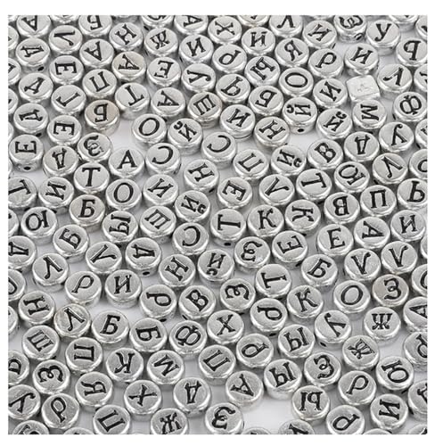 Rockreyoa Bunte Buchstabenperlen Zahlenperlen 200 Stück 4 x 7 MM Acryl Spacer Perlen Buchstaben Perlen zum Auffädeln Bastelperlen für Armbänder, Halsketten, Schmuckherstellung,Gemischt 25# von Rockreyoa