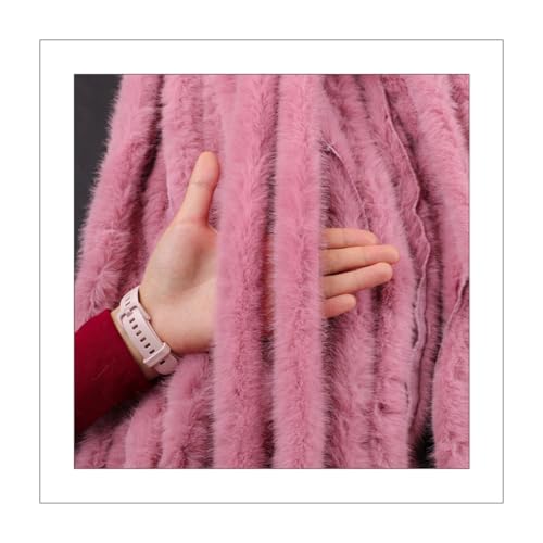 Rockreyoa Kunstfell Band Kunstpelz Kunstfell Bordüre Fellstoff Plüschband Dekoband Weihnachtsmüntze Band Plüsch Trim Stoffrolle für DIY Handgemachte Kostüme Basteln Nähen Dekorieren Lederrot 3m von Rockreyoa