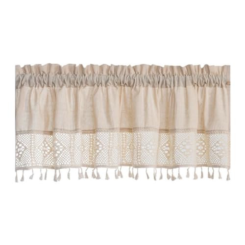 Rockreyoa Kurze Scheibengardine Boho Bistrogardine Vintage Kurzgardine Häkeln Stricken Vorhang Verdunkelungsvorhänge Spitze Häkelgardine für Küche Wohnzimmer Schlafzimmer,Beige 74 * 61cm Rockreyoa Kurze Scheibengardine Boho Bistrogardine Vintage Kurzgardine Häkeln Stricken Vorhang Verdunkelungsvorhänge Spitze Häkelgardine für Küche Wohnzimmer Schlafzimmer,Beige 74 * 61cm von Rockreyoa