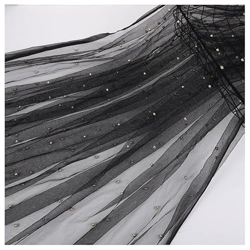 Rockreyoa Perlen Tüllstoff Weißer Perlentüllstoff Tüll Dekostoff mit Perle Tüllband Deko Garn Nähen Meterware Tüllband Transparenter Netzstoff für DIY Vorhänge Party Tischkleidung Schwarz 500 * 160cm Rockreyoa Perlen Tüllstoff Weißer Perlentüllstoff Tüll Dekostoff mit Perle Tüllband Deko Garn Nähen Meterware Tüllband Transparenter Netzstoff für DIY Vorhänge Party Tischkleidung Schwarz 500 * 160cm von Rockreyoa