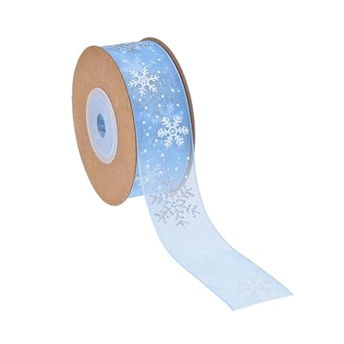 Rockreyoa Schneeflocken-Band Weihnachtsband Schleifenband Weihnachten Christmas Ribbon Geschenkband Weihnachten Organzaband Geschenkbänder Durchscheinendes Schleifenband Dekoband 25mm Blau 1 Yard Rockreyoa Schneeflocken-Band Weihnachtsband Schleifenband Weihnachten Christmas Ribbon Geschenkband Weihnachten Organzaband Geschenkbänder Durchscheinendes Schleifenband Dekoband 25mm Blau 1 Yard von Rockreyoa