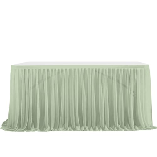 Rockreyoa Tüll Tischdecke Tischrock Tütü Tischröcke Tischdekorationen Schreibtisch Gaze für Party, Hochzeit, Bankett, Zuhause, Geburtstag, Babyparty, Weihnachtsfeiern, Taufe grau-grün 4ft Rockreyoa Tüll Tischdecke Tischrock Tütü Tischröcke Tischdekorationen Schreibtisch Gaze für Party, Hochzeit, Bankett, Zuhause, Geburtstag, Babyparty, Weihnachtsfeiern, Taufe grau-grün 4ft von Rockreyoa