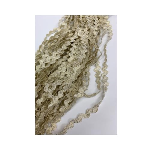 Rockreyoa 5mm*25n/Roll Rick Rack Trim Ribbon Zick-Zack Flechten Trim Band Wellenförmiges Band Zum Machen Nähen Geschenkverpackung nach Hause Geburtstag 5#Goldene Seide 5mm*25m/Bündel Rockreyoa 5mm*25n/Roll Rick Rack Trim Ribbon Zick-Zack Flechten Trim Band Wellenförmiges Band Zum Machen Nähen Geschenkverpackung nach Hause Geburtstag 5#Goldene Seide 5mm*25m/Bündel von Rockreyoa