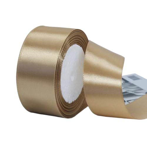 Hochwertiges Satinband zum Verpacken von Geschenken, Kuchendekorationen, Hochzeitsschleifen und Bastelarbeiten, weich, langlebig und elegant, perfekt für jeden Anlass, Champagner-Gold, 4 cm x 22 m Hochwertiges Satinband zum Verpacken von Geschenken, Kuchendekorationen, Hochzeitsschleifen und Bastelarbeiten, weich, langlebig und elegant, perfekt für jeden Anlass, Champagner-Gold, 4 cm x 22 m von Rocky Green