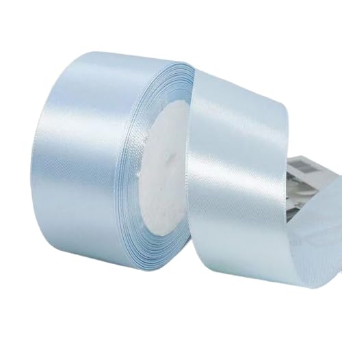 Hochwertiges Satinband zum Verpacken von Geschenken, Kuchendekorationen, Hochzeitsschleifen und Bastelarbeiten, weich, langlebig und elegant, perfekt für jeden Anlass, Enteneiblau, 4 cm x 22 m von Rocky Green