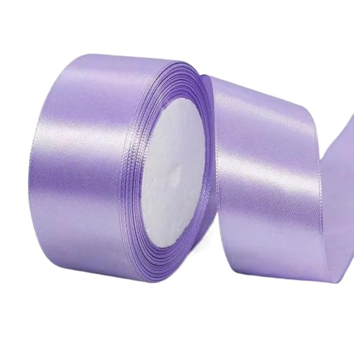 Hochwertiges Satinband zum Verpacken von Geschenken, Kuchendekorationen, Hochzeitsschleifen und Bastelarbeiten, weich, langlebig und elegant, perfekt für jeden Anlass, Hellviolett, 4 cm x 22 m von Rocky Green