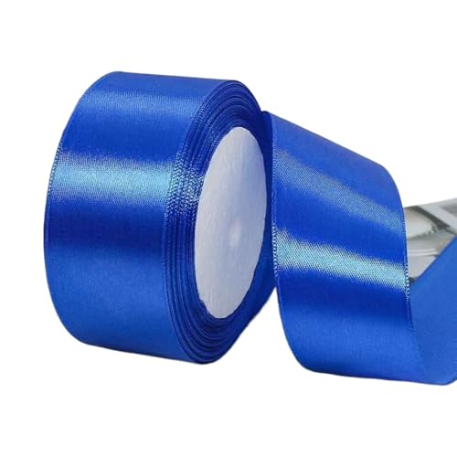 Hochwertiges Satinband zum Verpacken von Geschenken, Kuchendekorationen, Hochzeitsschleifen und Bastelarbeiten, weich, langlebig und elegant, perfekt für jeden Anlass, Königsblau, 4 cm x 22 m von Rocky Green