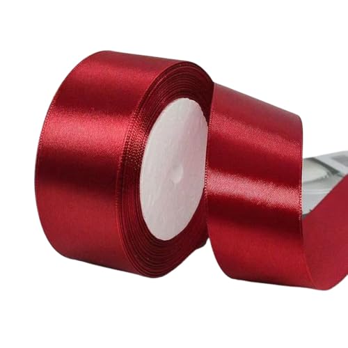 Hochwertiges Satinband zum Verpacken von Geschenken, Kuchendekorationen, Hochzeitsschleifen und Bastelarbeiten, weich, langlebig und elegant, perfekt für jeden Anlass, Weinrot, 4 x 22 m Hochwertiges Satinband zum Verpacken von Geschenken, Kuchendekorationen, Hochzeitsschleifen und Bastelarbeiten, weich, langlebig und elegant, perfekt für jeden Anlass, Weinrot, 4 x 22 m von Rocky Green