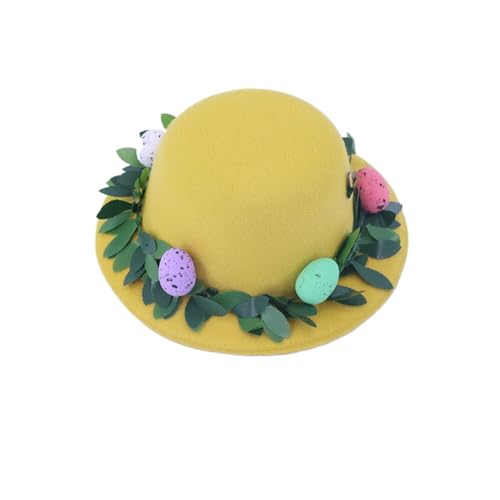 Rocky Green Osterhasen-Eier-Party-Hut-Set – festliche Stirnbänder für Kinder und Erwachsene, Osterfeier-Zubehör (6 Stile) (gelb) von Rocky Green