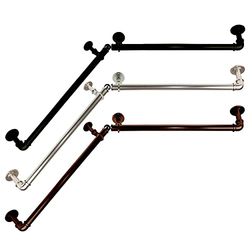 Rod Desyne 2,5 cm Verdunklung Eck-Gardinenstange, Stahl, Schwarz, 48-84 inch Rod Desyne 2,5 cm Verdunklung Eck-Gardinenstange, Stahl, Schwarz, 48-84 inch von Rod Desyne