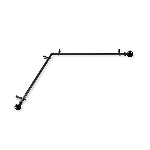 Rod Desyne Arman Gardinenstange für Fenster, 33/40,6 cm, 71,1-121,9 cm, Schwarz Rod Desyne Arman Gardinenstange für Fenster, 33/40,6 cm, 71,1-121,9 cm, Schwarz von Rod Desyne