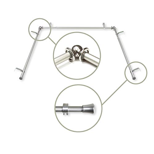 Rod Desyne Gardinenstange, 1,6 cm, 50,8–91,4 cm, 96,5–182,9 cm, Satin-Nickel von Rod Desyne
