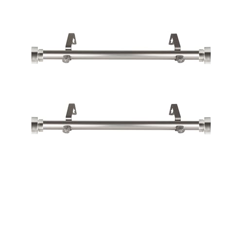 Rod Desyne Gardinenstange, 2,5 cm, 30,5–50,8 cm, Satin-Nickel, 2 Stück Rod Desyne Gardinenstange, 2,5 cm, 30,5–50,8 cm, Satin-Nickel, 2 Stück von Rod Desyne
