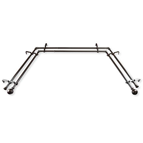 Rod Desyne Jodi Gardinenstange für Erkerfenster, 2,1 cm, 50,8-91,4 cm, 96,5-182,9 cm, Kakao Rod Desyne Jodi Gardinenstange für Erkerfenster, 2,1 cm, 50,8-91,4 cm, 96,5-182,9 cm, Kakao von Rod Desyne