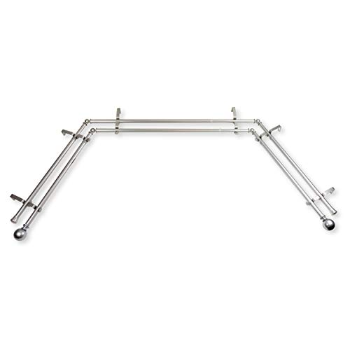 Rod Desyne Jodi Gardinenstange für Erkerfenster, 2 Stück, 50,8-91,4 cm, 96,5-182,9 cm, Nickel satiniert Rod Desyne Jodi Gardinenstange für Erkerfenster, 2 Stück, 50,8-91,4 cm, 96,5-182,9 cm, Nickel satiniert von Rod Desyne