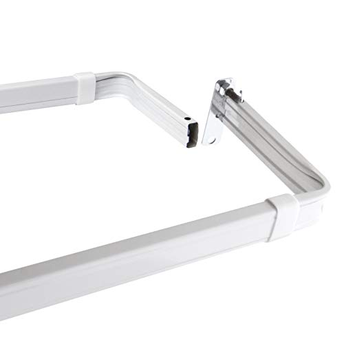Rod Desyne Lockseam Gardinenstange, 7,6 cm, 121,9–213,4 cm, Weiß von Rod Desyne