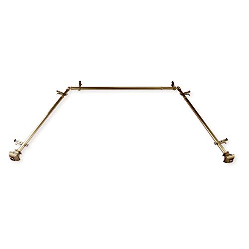 Rod Desyne Moyat Gardinenstange für Erkerfenster, 50,8-91,4 cm, 96,5-182,9 cm, Messing antik Rod Desyne Moyat Gardinenstange für Erkerfenster, 50,8-91,4 cm, 96,5-182,9 cm, Messing antik von Rod Desyne