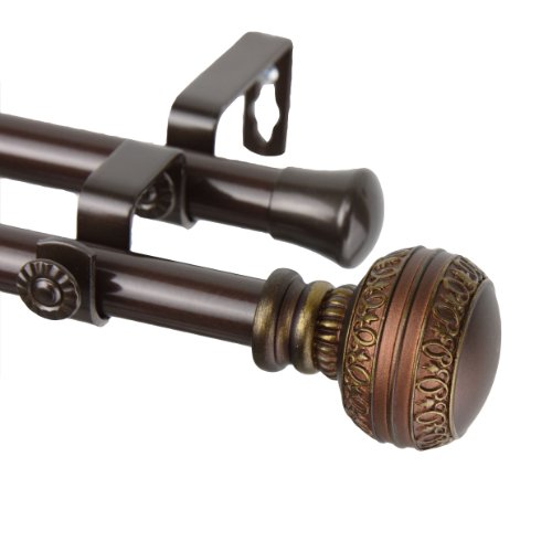 Rod Desyne Ornament Doppelfenster-Set Gardinenstange, 71-122 cm, Kakao Rod Desyne Ornament Doppelfenster-Set Gardinenstange, 71-122 cm, Kakao von Rod Desyne