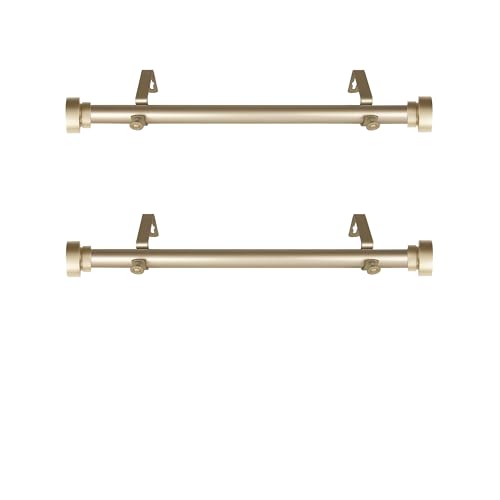 Rod Desyne Seitliche Gardinenstange, 2,5 cm, 30,5–50,8 cm, goldfarben, 2 Stück Rod Desyne Seitliche Gardinenstange, 2,5 cm, 30,5–50,8 cm, goldfarben, 2 Stück von Rod Desyne
