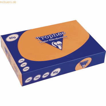 5 x Rodeco Kopierpapier Trophee A4 80g/qm VE=500 Blatt orange von Rodeco