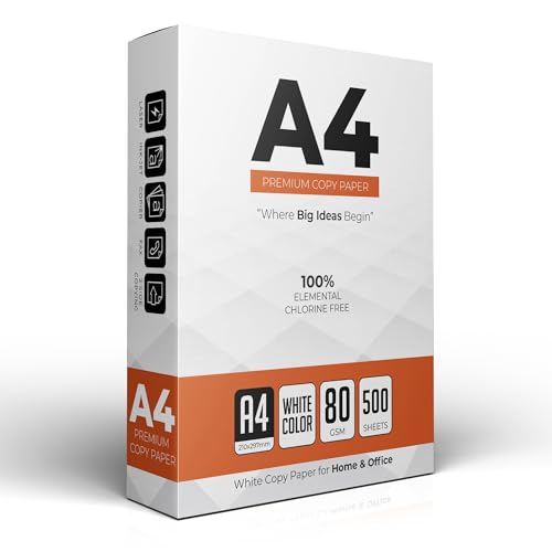 druckerpapier a4, weiß, 80 g/m², 500 Stück | Kopierpapier Premium für Tintenstrahl, Laserdrucker und Kopierer, perfekt hochweiß, den Heim- und Bürogebrauch druckerpapier a4, weiß, 80 g/m², 500 Stück | Kopierpapier Premium für Tintenstrahl, Laserdrucker und Kopierer, perfekt hochweiß, den Heim- und Bürogebrauch von Roe Tenpo