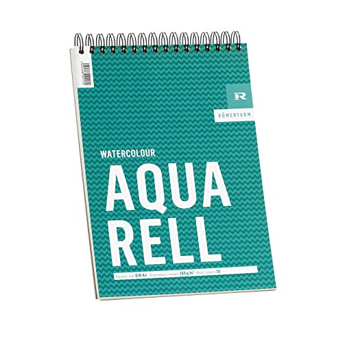 Römerturm Aquarell-Block, DIN A4, 300 g/m², weiß, rau, spiralgebunden, 30 Blatt, Blau/Klar, 88808859 Römerturm Aquarell-Block, DIN A4, 300 g/m², weiß, rau, spiralgebunden, 30 Blatt, Blau/Klar, 88808859 von Römerturm