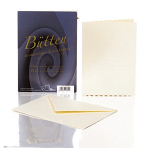 Kartenbündel-Doppelkarten A6 / Hüllen C6 10/10, Bütten ivory Kartenbündel-Doppelkarten A6 / Hüllen C6 10/10, Bütten ivory von Rössler-Papier