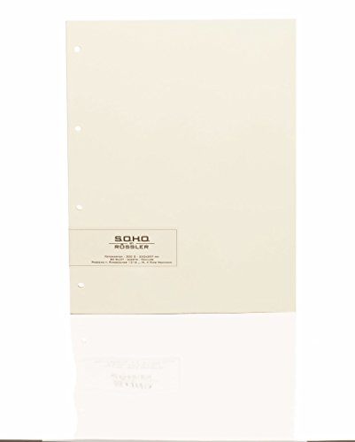 Rössler Papier 1321000008 - S.O.H.O. Fotokarton Chamois, Papierstärke 300 g/m², für 4-Ring-Mechanik, 20 Blatt von Rössler Papier
