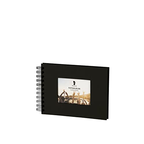 Rössler Papier 13293200702 - Fotoalbum mit Wire-O-Bindung, Passepartout-Ausschnitt, Schwarz, 40 Seiten, 145 x 195 x 25 mm, 1 Stück von Rössler Papier