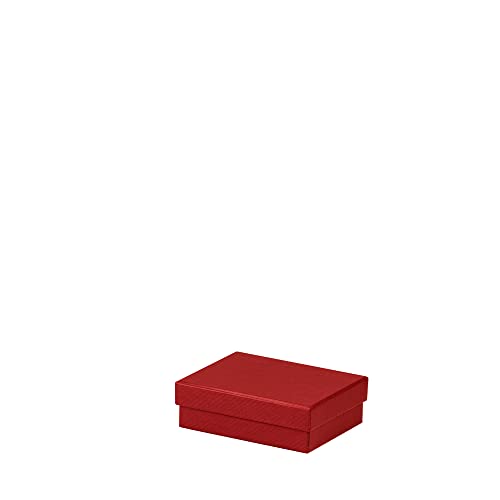 Rössler Papier 13401453367 - Boxline Kartonage rechteckig, 96 x 128 x 40 mm, Rot, 1 Stück von Rössler