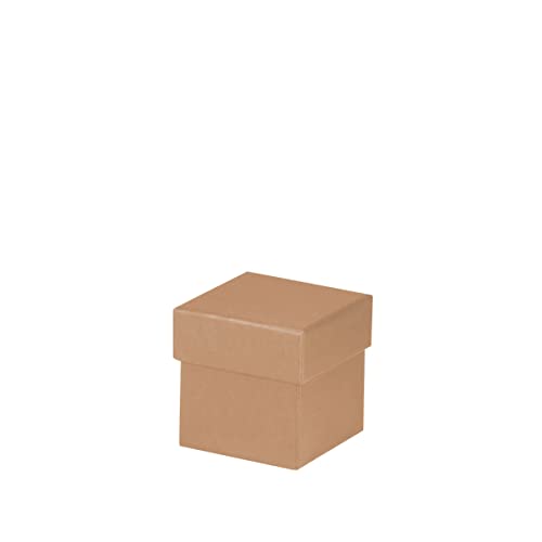 Rössler Papier 13421453620 - Boxline Kartonage quadratisch, 65 x 65 x 65 mm, Kraft, 1 Stück von Rössler Papier