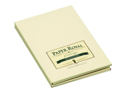 Rössler Papier 2234831008 - Paper Royal - Kartenmappe DIN A6 hd/C6 8/8, chamois, gerippt von Rössler Papier
