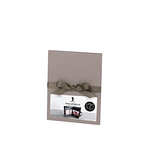 Rössler Papier 13303200490 - Leporello mit schwarzen Seiten, Taupe, 150 x 190 mm, Faltbuch, Ziehharmonika-Fotoalbum, 1 Stück von Rössler Papier