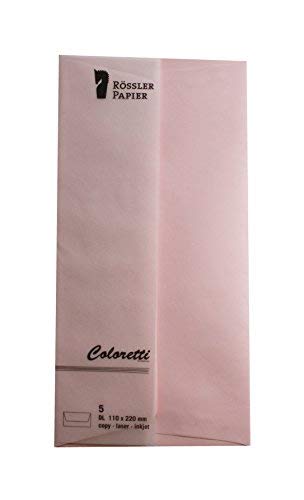 Rössler Papier Coloretti Briefumschläge - DL, 5 Stück, rosa; Packungsinhalt: 5 Stück Rössler Papier Coloretti Briefumschläge - DL, 5 Stück, rosa; Packungsinhalt: 5 Stück von Rössler Papier