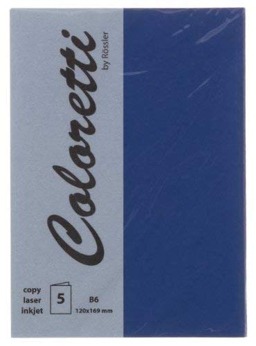 Rössler Papier Coloretti Doppelkarte - B6 hoch, 5 Stück, jeans; Packungsinhalt: 5 Stück Rössler Papier Coloretti Doppelkarte - B6 hoch, 5 Stück, jeans; Packungsinhalt: 5 Stück von Rössler Papier