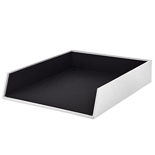 Rössler SOHO Briefablage A4 | Dokumentenablage A4 | Schreibtisch Organizer aus Papier | Ablagefächer stapelbar | Büro Organizer Schreibtisch Zubehör | 32 x 26 x 6 cm | 1 Stück | Farbe: Weiß Rössler SOHO Briefablage A4 | Dokumentenablage A4 | Schreibtisch Organizer aus Papier | Ablagefächer stapelbar | Büro Organizer Schreibtisch Zubehör | 32 x 26 x 6 cm | 1 Stück | Farbe: Weiß von Rössler Papier
