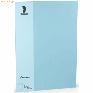 Rössler Briefpapier Coloretti A4 80g/qm VE=10 Blatt Himmelblau von Rössler