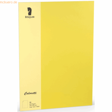 Rössler Briefpapier Coloretti A4 80g/qm VE=10 Blatt goldgelb von Rössler