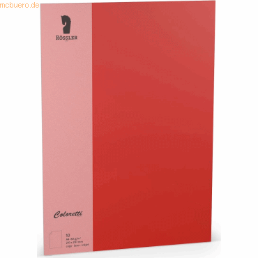 Rössler Briefpapier Coloretti A4 80g/qm VE=10 Blatt klatschmohn von Rössler