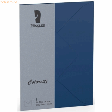 Rössler Briefumschläge Coloretti VE=5 Stück B6 Jeans Rössler Briefumschläge Coloretti VE=5 Stück B6 Jeans von Rössler