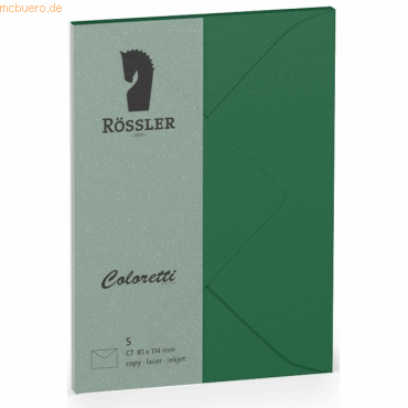 Rössler Briefumschläge Coloretti VE=5 Stück C7 Forest von Rössler