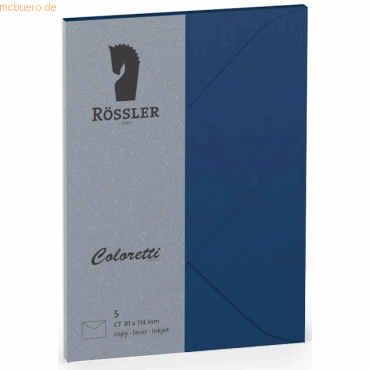 10 x Rössler Briefumschläge Coloretti VE=5 Stück C7 Jeans von Rössler