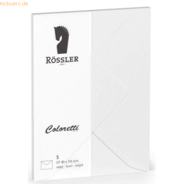 Rössler Briefumschläge Coloretti VE=5 Stück C7 weiß Rössler Briefumschläge Coloretti VE=5 Stück C7 weiß von Rössler