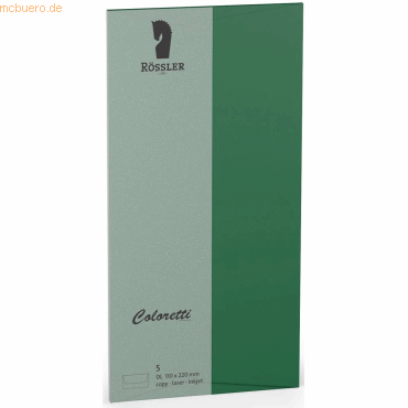 Rössler Briefumschläge Coloretti VE=5 Stück DL Forest von Rössler