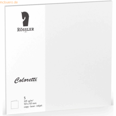 10 x Rössler Doppelkarte Coloretti 15,7x15,7cm VE=5 Stück weiß 10 x Rössler Doppelkarte Coloretti 15,7x15,7cm VE=5 Stück weiß von Rössler
